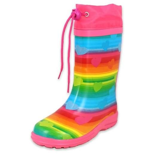 Beck arcobaleno, stivali di gomma bambine e ragazze