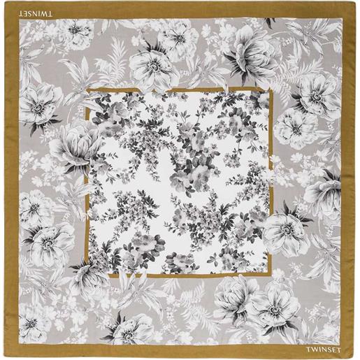 TWINSET kefiah stampata con bordo a contrasto twinset