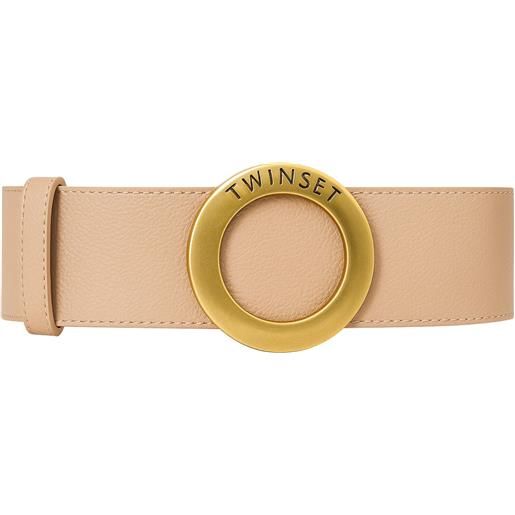 TWINSET cintura a vita alta con maxi fibbia logo  twinset