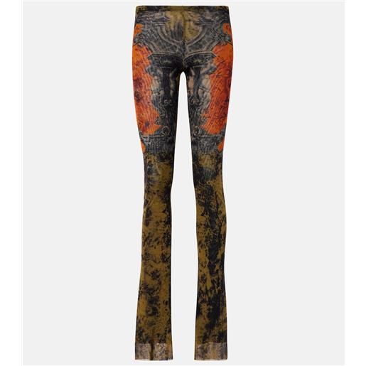 Jean Paul Gaultier pantaloni slim mã©daillon in mesh
