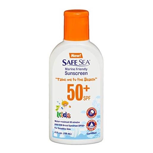 Safe sea bambini protezione solare lozione spf50+ 120ml, anti-medusa sting protettivo lozione , protegge da medusa e coralli del fuoco, corallo reef-safe