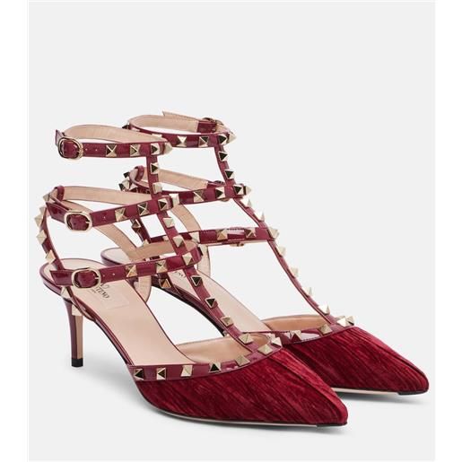Valentino Garavani pumps rockstud 65 in velluto e pelle