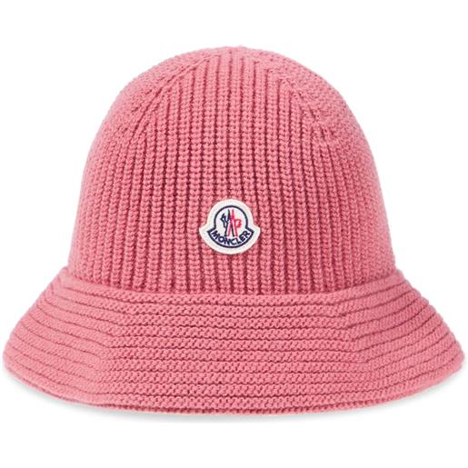 Moncler Enfant cappello da pescatore in lana vergine a coste