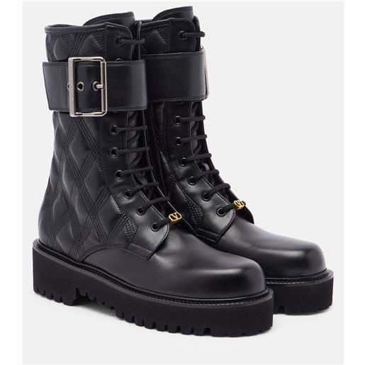 Valentino Garavani anfibi quiltie 67 in pelle