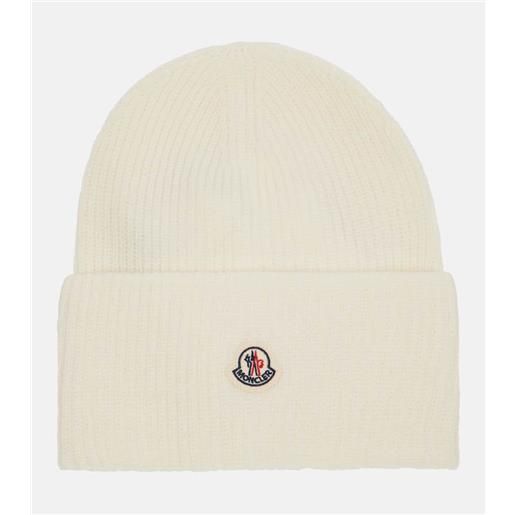 Moncler berretto in lana vergine a coste