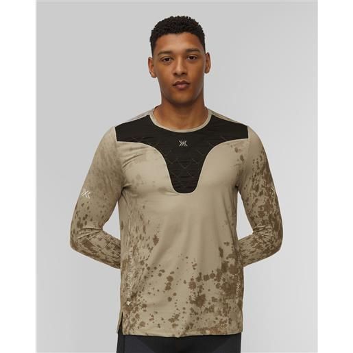 X-Bionic maglietta a maniche lunghe da corsa da uomox-bionic corefusion run shirt ls beige-nera