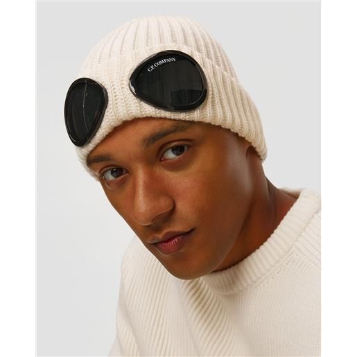 CP Company berretto in lana cp company google wool beanie bianco