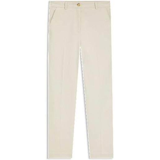 BOSS pantaloni regular fit in velluto a coste di misto cotone, colore neutro