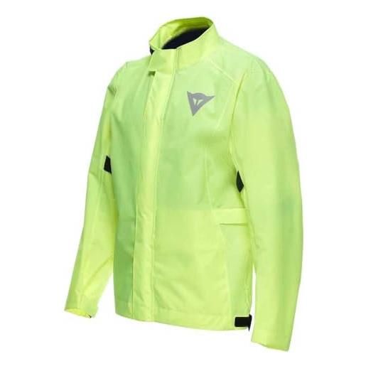 Dainese - ultralight rain jacket, giacca antipioggia impermeabile e antivento, ultra leggera, ripiegabile, giacca antipioggia per moto, unisex, giallo fluo, s