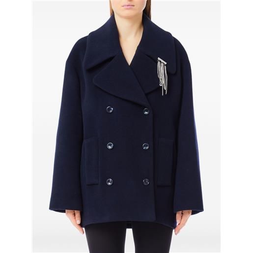 LIU JO caban doppiopetto con decorazione - blu