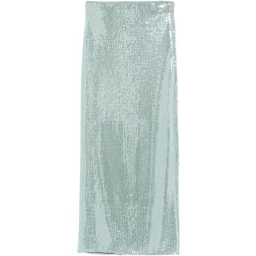 Patrizia Pepe gonna midi in tulle con paillettes - blu