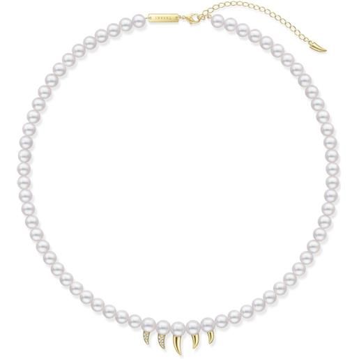 TASAKI collana di perle collection line danger fang in oro giallo 18 carati