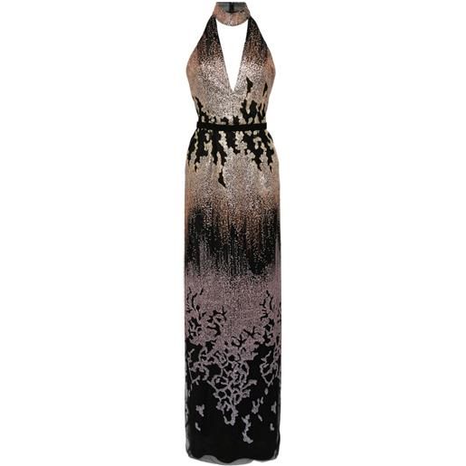 Saiid Kobeisy abito con strass - viola