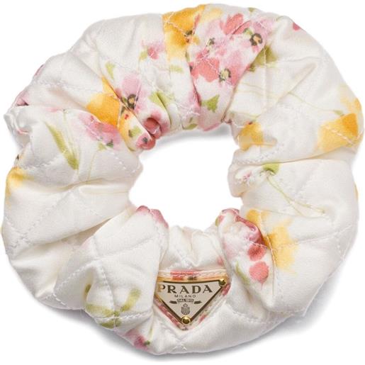 Prada elastico per capelli a fiori - bianco