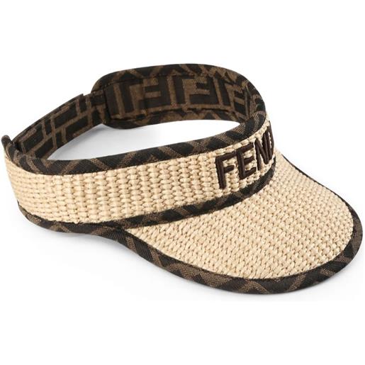 Fendi Kids visiera con logo ff - toni neutri