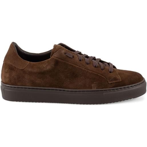 CALCE sneakers stringate in pelle scamosciata - marrone