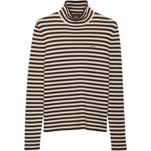 Prada maglione a collo alto - marrone