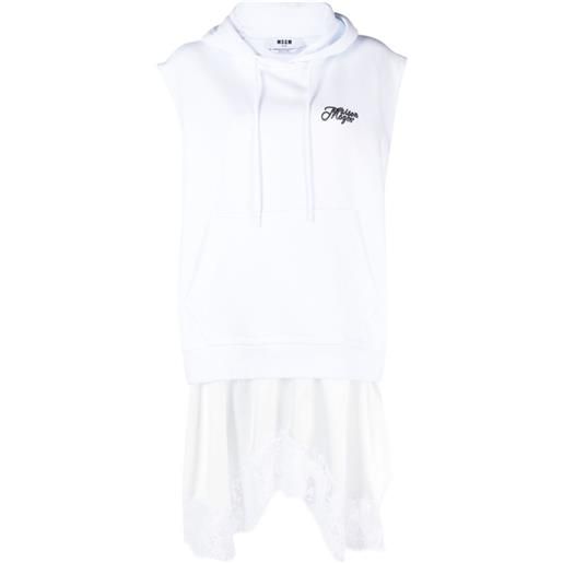 MSGM abito corto con stampa - bianco
