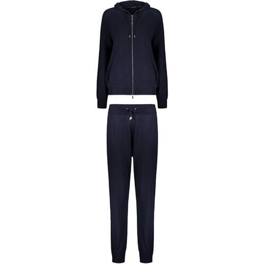 Moorer tuta sportiva con coulisse - blu