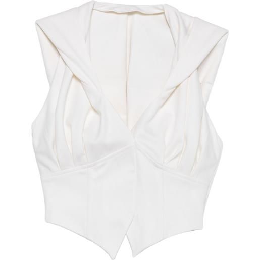 Vestiaire d'un Oiseau Libre corsetto con cappuccio - bianco