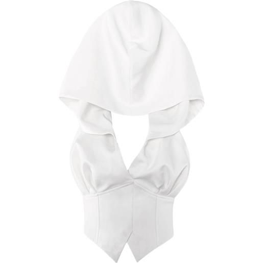 Vestiaire d'un Oiseau Libre corsetto con cappuccio - bianco