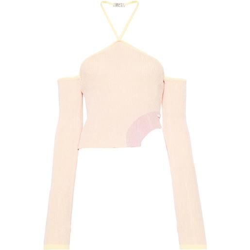 GCDS top comma asimmetrico a coste - rosa