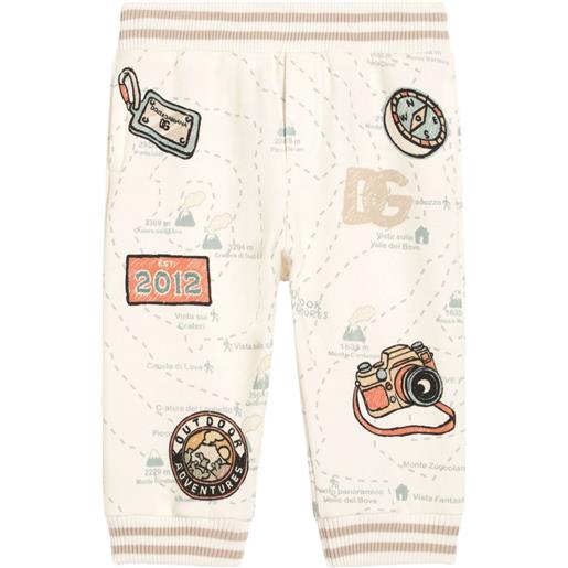 Dolce & Gabbana Kids leggings con stampa - toni neutri