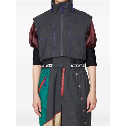 Kolor giacca con inserti - grigio
