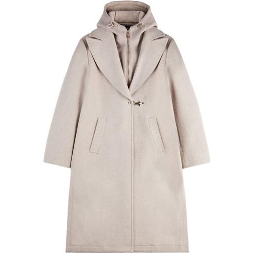 Fay cappotto doppiopetto con cappuccio - toni neutri