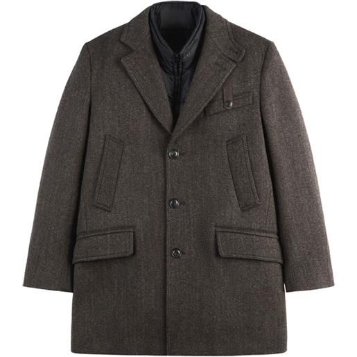 Fay soprabito sartoriale in misto lana - marrone