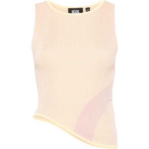 GCDS top comma asimmetrico a coste - rosa