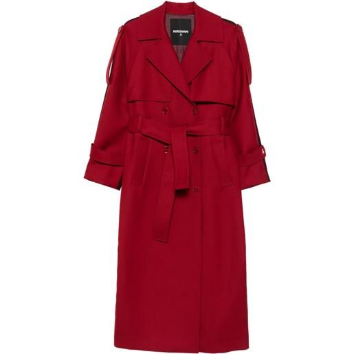 Patrizia Pepe trench doppiopetto in lana - rosso