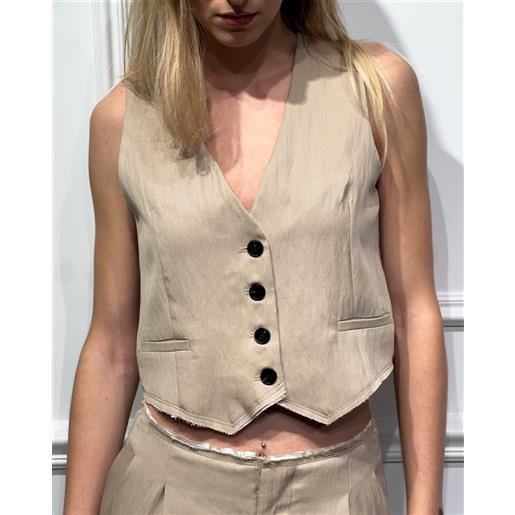 ELEH gilet con orli a taglio vivo - ELEH