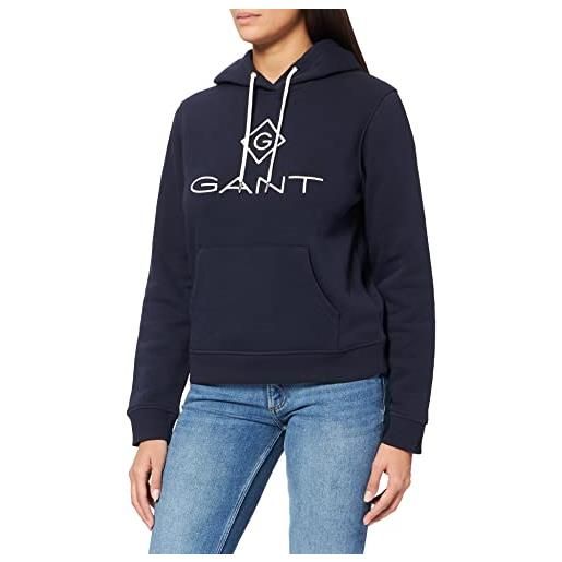 GANT lock up sweat hoodie, cappuccio donna, blu ( evening blue ), xl