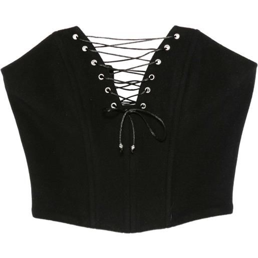 Vestiaire d'un Oiseau Libre corsetto in pizzo - nero