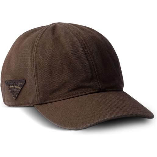Prada cappello da baseball con logo - f0027 brown