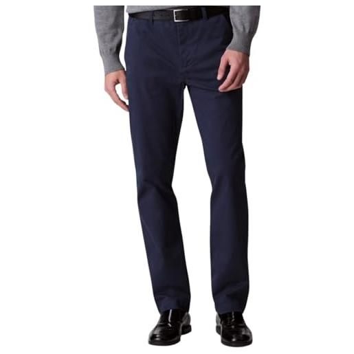 Calvin Klein uomo pantaloni chino cotton signature slim fit, blu (ink), 30w/28l