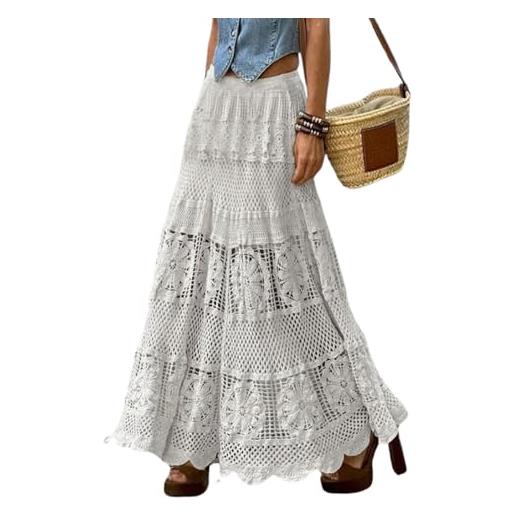 Snovoer Gonna da spiaggia da donna, morbida, elegante, in chiffon, da
