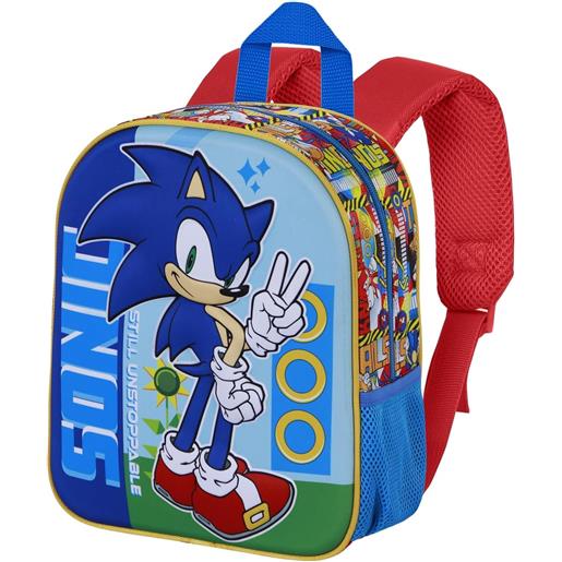 CARTOON Zaino Trolley Sonic Prime Per Bambini 28cm Con Ruote E Manico Per Scuola