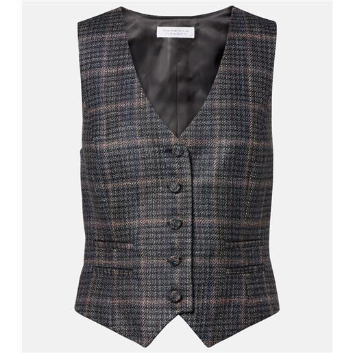 Gabriela Hearst gilet coleridge in lana e seta a quadri