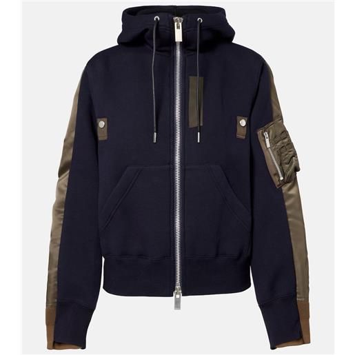 Sacai felpa con zip e cappuccio