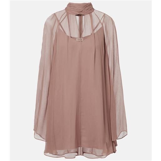 Staud miniabito esther in chiffon