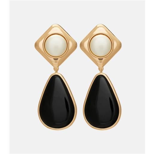 Self-Portrait orecchini pendenti bagnati in oro