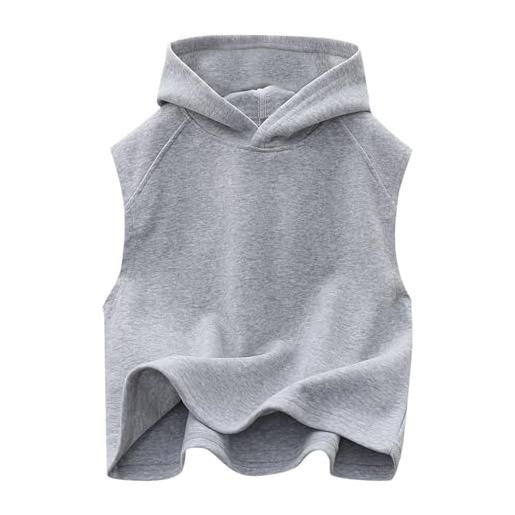Generic canotte per bambini canottiere con cappuccio camicie senza maniche per ragazzi e ragazze t-shirt abbigliamento estivo ragazza 14 anni magliette intime 3 anni