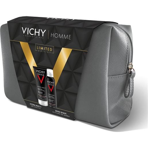 Vichy homme pochette natale 2024 1 gel doccia 200 ml + 1 schiuma da barba 200 ml