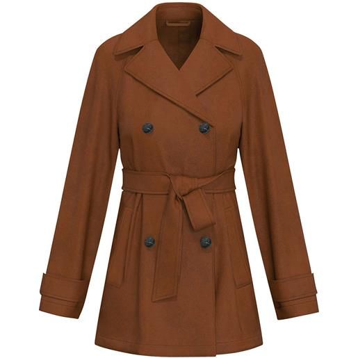 EMME MARELLA trench con cintura in eco suede donna