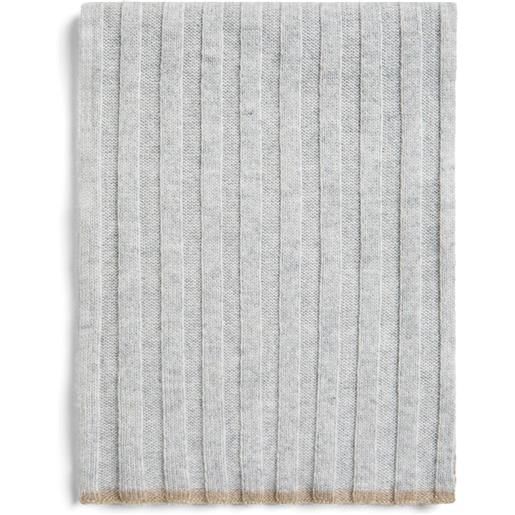Brunello Cucinelli Kids sciarpa in cashmere - grigio