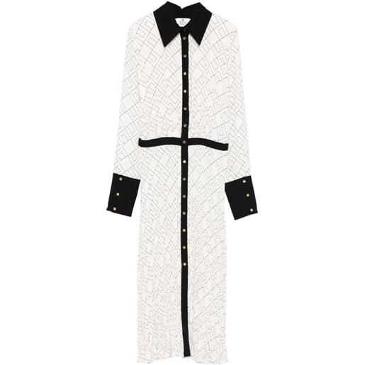 Elisabetta Franchi abito lungo con stampa - bianco