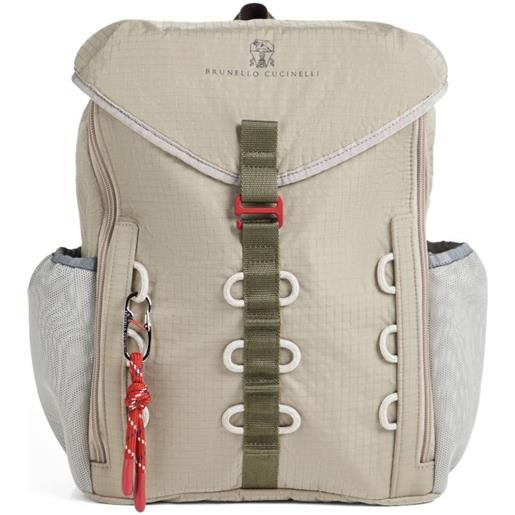 Brunello Cucinelli Kids zaino con stampa - toni neutri