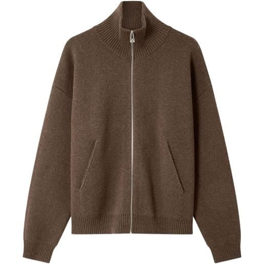 Axel Arigato cardigan core a collo alto - marrone